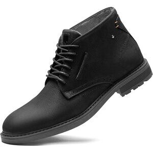 👑Men's Oxfords Chukka Ankle Boot Black Fashion and Comfort Casual Lace Up Shoes